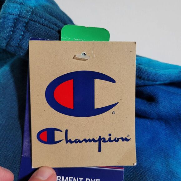 Champion Blue Tie-dyed Pull On Sweatpants, Size Medium - Picture 9 of 13